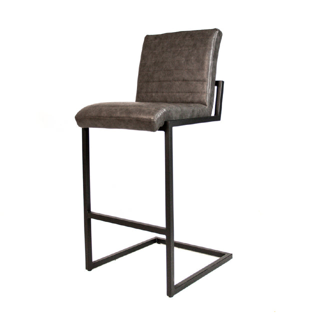 Bar Stool Kubis FavoFurn Anthracite LxBxH 93x58x53 Artificial leather Nnb