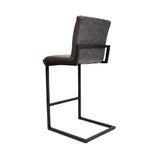 Bar Stool Kubis FavoFurn Anthracite LxBxH 93x58x53 Artificial leather Nnb