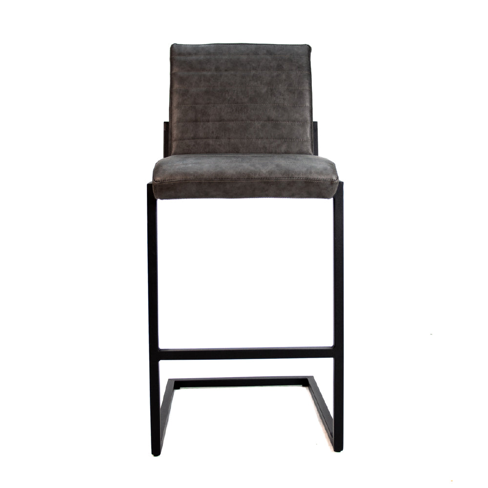 Bar Stool Kubis FavoFurn Anthracite LxBxH 93x58x53 Artificial leather Nnb