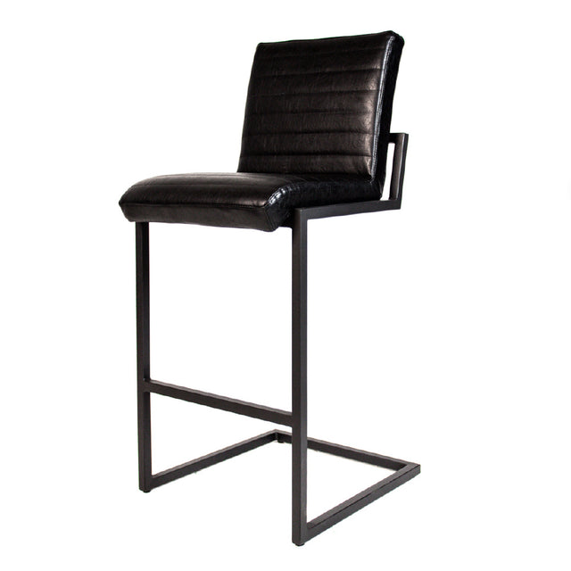 Bar Stool Kubis FavoFurn Black LxBxH 93x58x53 Artificial leather Nnb