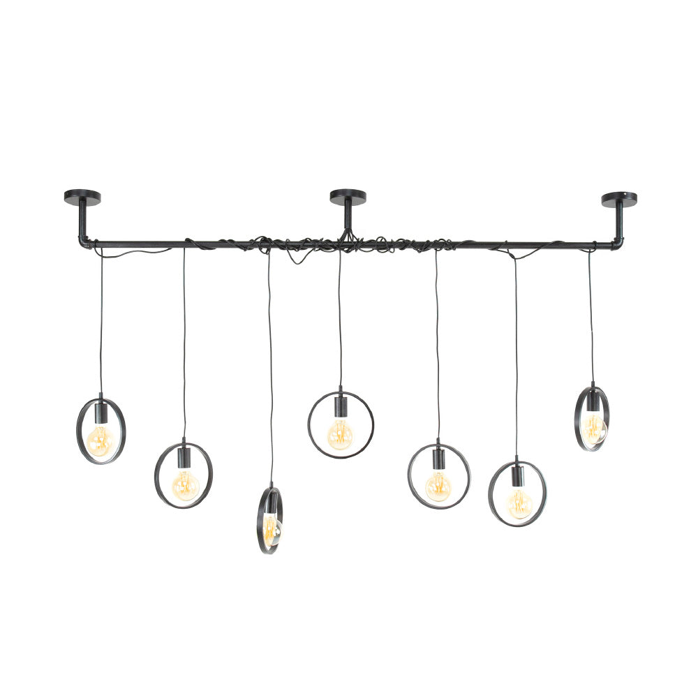 Pendant Light Lyric HomeHaven Grey, Black Metal Nnb