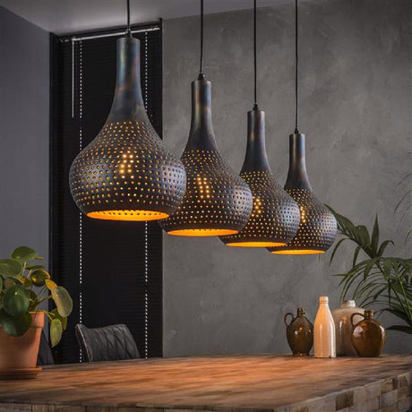 Pendant Light Kory HomeHaven Black LxBxH 123x45x28 Metal Nnb