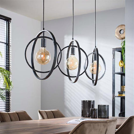 Pendant Light Jago HomeHaven Black LxBxH 129x46x11 Metal Nnb